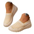 thumbnail image 3 of YLYL Womens Knit Platform Sneakers Thick Sole No Slip Lightweight Comfortable Casual Walking Shoes, 3 of 7