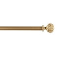 thumbnail image 2 of Exclusive Home Peony 1" Curtain Rod and Coordinating Finial Set, Gold, Adjustable 36"-72", 2 of 8