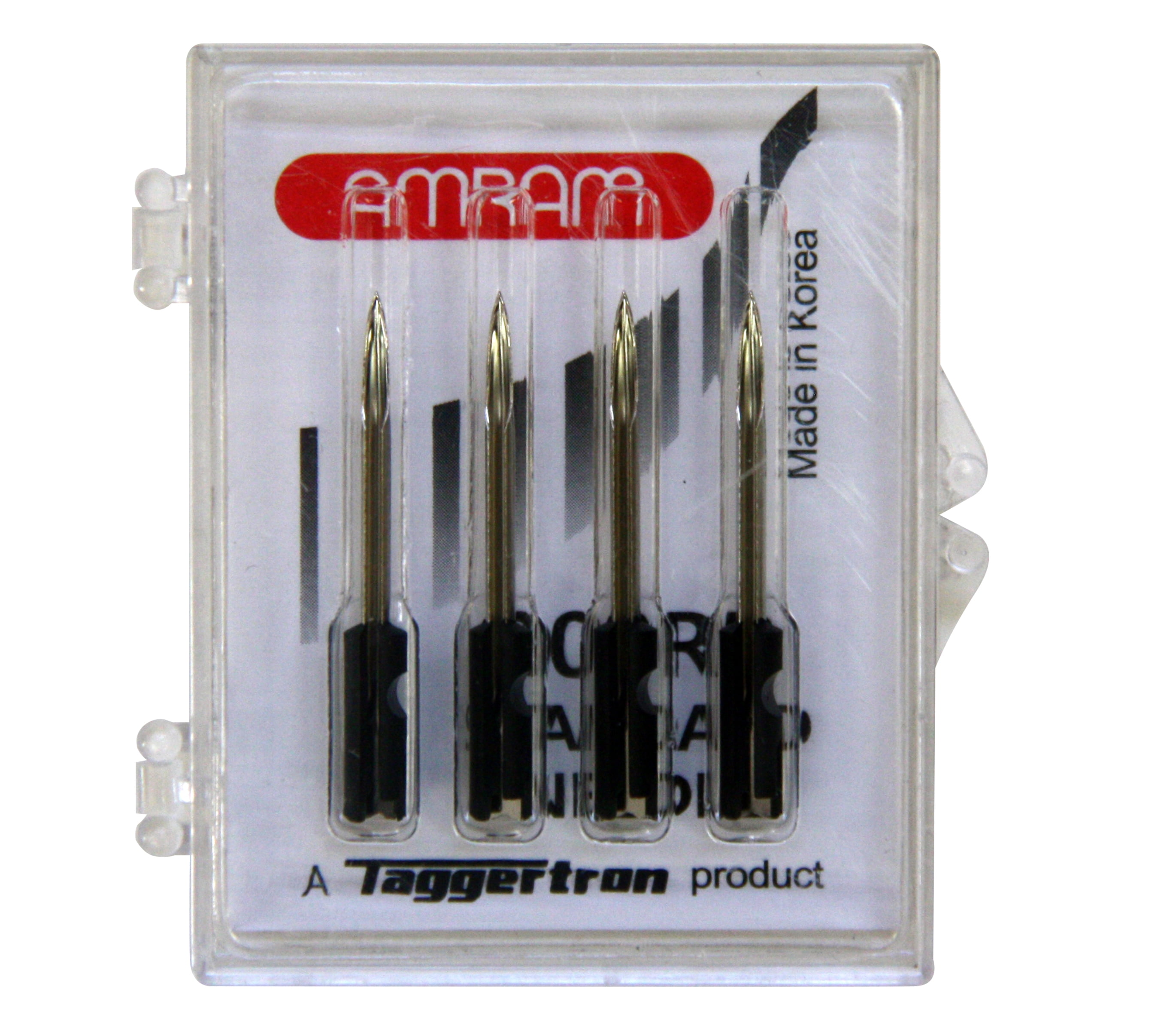 Amram Replacement Tagging Gun Needles for Standard Tagging Guns, Steel with Plastic Base, 4 Pack