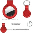 thumbnail image 3 of Silicone Case for AirTags, Soft Rubber Shockproof Protective Skin Cover with Keychain Compatible with Apple AirTags – for Accessories Key-Ring, Wallet, Luggage, Pet Collar (Red), 3 of 7