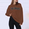 thumbnail image 3 of Vedolay Womens Zipper Hoodie Coat Long Sleeve Crew Neck Shirt Coffee,S, 3 of 4