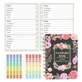 thumbnail image 5 of Password Book Floral Spiral Bound Notebook with Letter Stickers, A6, Black, 130 Pages, 5 of 9