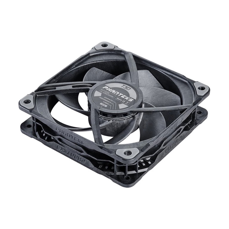 Phanteks T30-120 fan, 120mm PWM, Black Grey, Reinforced LCP