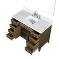 thumbnail image 4 of Laurel 48 in W Grey Oak Single Bath Vanity, Carrara Marble Top, Faucet Set, & 46 in Mirror, 4 of 9