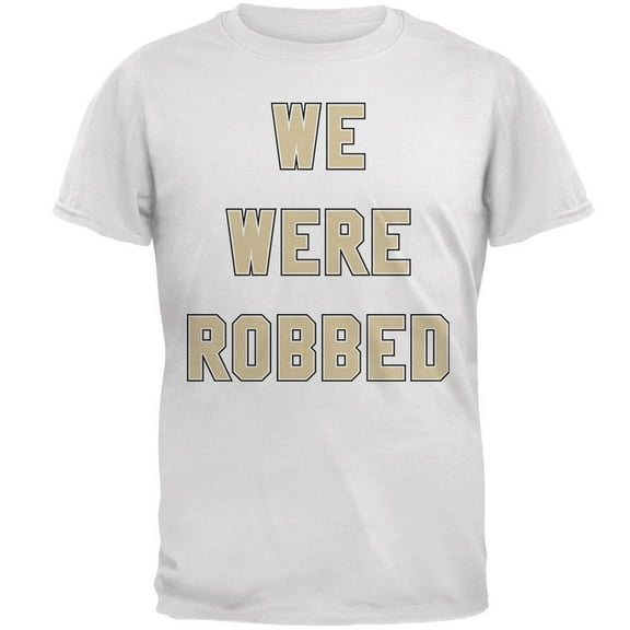 No Call We Were Robbed Mens T Shirt White 5X-LG