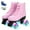Pink, variant on JOJOLAM Roller Skates, Classic High Top Roller Skates with Light-Up Wheels, Pink, Women's 4.5 / Men's 4 + Count Per Pack + Teen Kid Adult