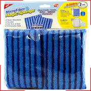 True Power - Magic Microfiber Cleaning Scrubbing Dishwasher Sponges - Blue Pack of 2