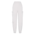 thumbnail image 4 of Ndbuld Women's Athletic Hiking Cargo Joggers Pants Women Casual Trousers High Waist Drawstring with Multi-Pockets Long Pants S,White, 4 of 8