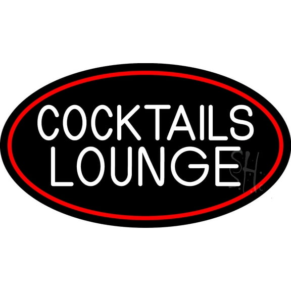 Cocktail Lounge LED Neon Sign 13 x 24 - inches, Clear Edge Cut Acrylic Backing, with Dimmer - Bright and Premium built indoor LED Neon Sign for Bar decor.