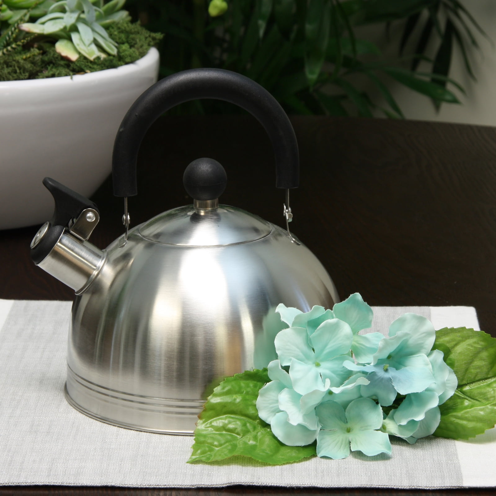 Mr. Coffee Carterton 1.5 Qt Stainless Steel Whistling Tea Kettle