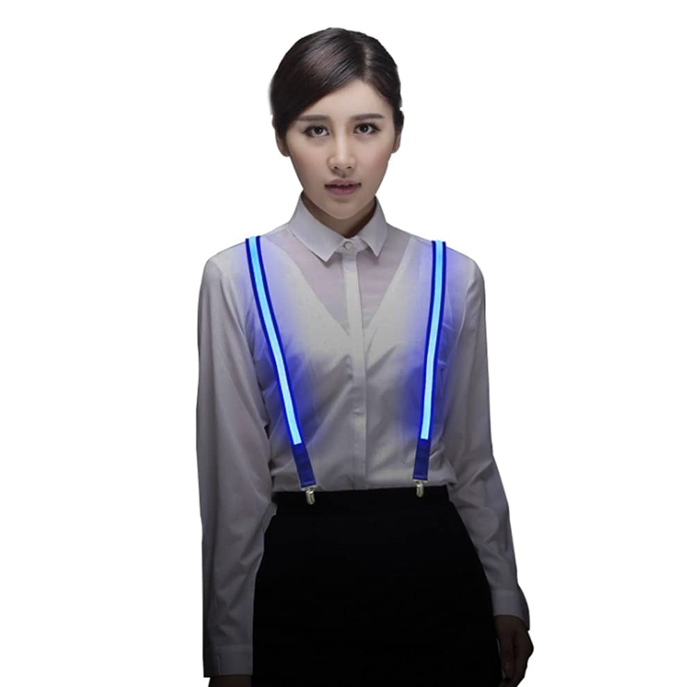 LINLIN Light Up Suspenders, Adjustable LED Glow Light Up Suspenders ...