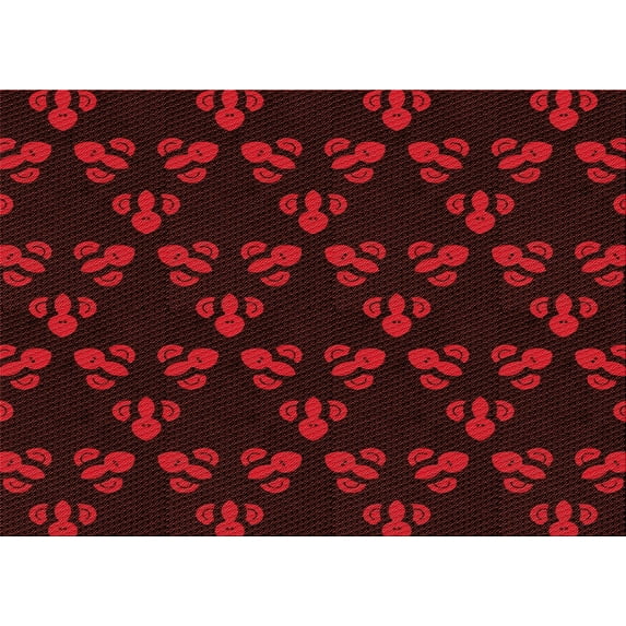 Ahgly Company Indoor Rectangle Patterned Black Bean Brown Area Rugs, 7' x 9'