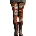 thumbnail image 2 of Gyexs Womens Christmas Leggings Lined Tights Soft Stretchable Pajamas Pants High Waisted Funny Legging Winter Clothing #10 Red & Size M, 2 of 6