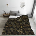 thumbnail image 5 of Salouo Gold Pinecone Merry Christmas Print Bed Blankets,Flannel Blanket Comfortable Air Conditioning Blanket Lightweight Blanket for Sofa Bed Travel & Couch -50"x40", 5 of 8