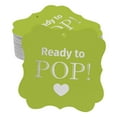 thumbnail image 1 of Inkdotpot Real Silver Foil Ready To Pop Baby Shower Tags Favor Bracket Shape Hang Pack Of 100 Paper Tags, 1 of 6