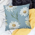 thumbnail image 2 of SHANXI Flower Throw Pillow Covers Floral It's a Good Day to be Happy Inspirational Quotes Spring Summer Farmhouse 22x22in, 2 of 5