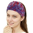 thumbnail image 4 of Unique Bargains 1 Pc Headband Flowers Thin Lace Wide Hairband for Women Blue, Red, 4 of 5