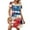Sky Blue, variant on Fourth of July Party Dress – Women's Lightweight V-Neck Short Sleeve Flag Print Sundress, Casual Fit