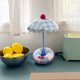 thumbnail image 4 of Lámpara de mesa con forma de sombrilla, lámpara de tela for mesita de noche, luz de noche recargable for dormitorio o sala de estar., 4 of 5