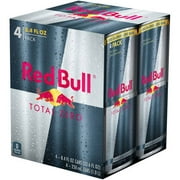 Red Bull Total Zero Energy Drink, 8.4 Fl. Oz., 4 Count