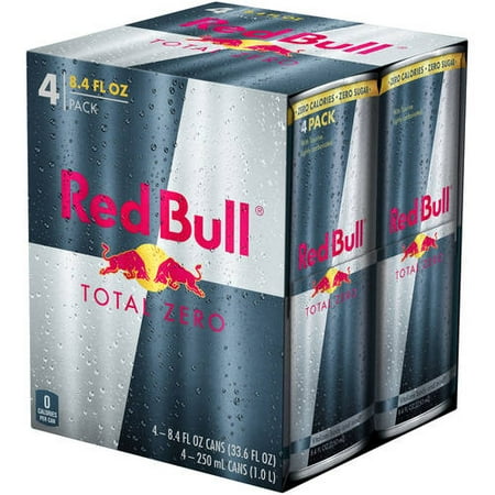 Red Bull Total Zero Energy Drink, 8.4 Fl. Oz., 4 Count
