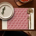 thumbnail image 5 of Red Christmas Patchwork Pattern Summer Placemats Table Placemats Set Of 4-Linen Kitchen Washable Placemats Table Mats 11.8"x17.7" Non-Slip Heat Resistant, 5 of 6