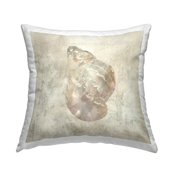 Stupell Industries Faded Seashell Illusion Decorative Printed Throw Pillow Design by Carol Robinson.