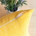 thumbnail image 4 of Phantoscope Soft Textured Linen Burlap Series Decorative Throw Pillow, 18" x 18", Yellow, 1 Pack, 4 of 4