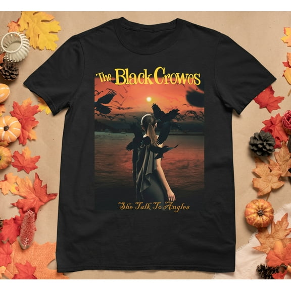 The Black Crowes She Talks To Angels T-Shirt Black All Size Unisex