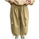 thumbnail image 1 of Odeerbi Niños Niñas Cargo Pantalones Deportes Pantalones Baggy Pantalones de Cordón de Color Sólido Con Bolsillos, 1 of 5