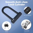 thumbnail image 3 of Candado en U para bicicleta Corki con arco de 17 mm y cable de 1,5 m, negro, 3 of 8