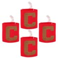 thumbnail image 1 of OUNONA 4 Pcs Brassard de Capitaine de Soccer Réglable Rouge Polyester Bande de Joueur de Sport pour Soccer, 1 of 6
