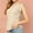 Beige, variant on Njoeus Women's Casual Ruffle Sleeve T-Shirt Solid Round Neck Summer Tops Classic Fitted Knit Blouse Tee Tops S-XXL