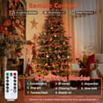 thumbnail image 3 of Jnaurb Battery Operated Rope Lights for Outside, 33FT 100LED 8 Modes Battery Operated String Lights, Waterproof Christmas Fairy Light with Remote for Outdoor Indoor Patio Xmas Party Decorations - Red, 3 of 7