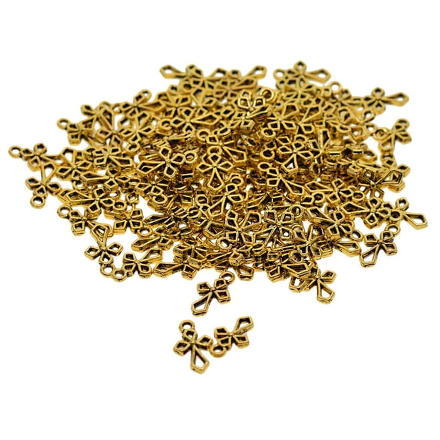 Colgantes de huecos BLESIY 100 piezas joyería Oro 17x10mm