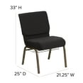 thumbnail image 6 of Flash Furniture HERCULES Series Church Chair With Book Rack, Black Dot/Gold Vein, 6 of 12