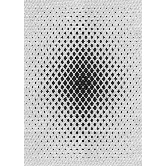 Ahgly Company Machine Washable Indoor Rectangle Transitional White Smoke Area Rugs, 2' x 5'