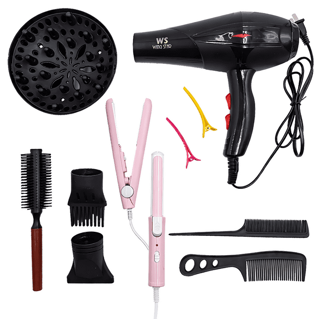 Secadora 11 En 1 De 700w Con Mini Rizadora - Plancha Para Cabello Y Temperatura Ajustable