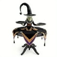 thumbnail image 6 of Ghoulish Glam, Charming Halloween Witch Tray Ornament - Classic Resin Home Decor with Patchwork Witch Clothes & Tablecloth Design, 6 of 10