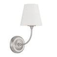thumbnail image 3 of Crystorama Libby Langdon for  Sylvan 1 Light Brushed Nickel Wall Mount - 6"W x 13.25"H x 9.75"D, 3 of 8