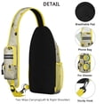 thumbnail image 2 of Cute Bee Print Sling Backpack, Lightweight Crossbody Daypack with Honeycomb and Bumble Bee Cartoon Pattern, Honeybee Lover Gift Design, Anti-theft Travel Bag for Bee Lovers, Outdoor, Gym, Daily Use, 2 of 5