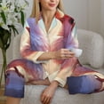 thumbnail image 6 of Pofeuu Heart Sky Bird Couple Print Womens Pajamas Set Long Sleeve Sleepwear Button Down Nightwear Soft Pj Lounge Sets Button Down Pajamas Women-Small, 6 of 7