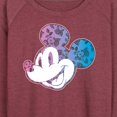 thumbnail image 3 of Mickey & Friends - Mickey Floral Gradient Fill - Women's Lightweight French Terry Long Sleeve Shirt, 3 of 5