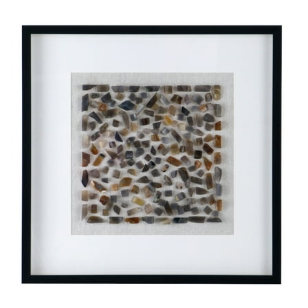 A&B Home Shokha Agate Shadow Box - 23.5"W x 23.5"H - Brown/Black