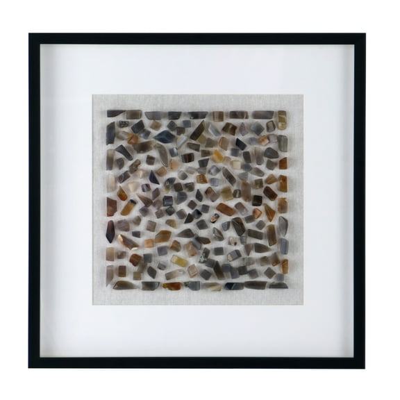 A&B Home Shokha Agate Shadow Box - 23.5"W x 23.5"H - Brown/Black