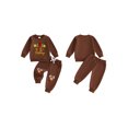 thumbnail image 2 of Cjfdfy Toddler Baby Boy Girl Thanksgiving Outfit Little Turkey Print Long Sleeve Sweatshirt And Pants 2 Pcs Set Little Baby Cute My First Thanksgiving Fall Winter Outfit 6M-4Y, 2 of 9