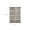 thumbnail image 2 of 5' X 8' Gray And Ivory Abstract Stain Resistant Area Rug, 2 of 8