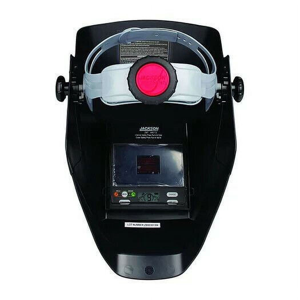 Jackson Safety Welding Helmet - Auto Darkening - Thermoplastic - 3.8" x 2.5" Viewing Area - Shade 4/9-13 Insight&reg; Variable ADF 1/1/1/1 - 370 Speed Dial Headgear - Black - HSL Drill Down Series