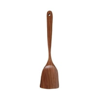 HengDidi Teak Wood Non-Stick Pan Spatula for Kitchen Use, Natural Cooking Utensil for Mixing and Salads, Durable and Easy-Maintain Wood Tool