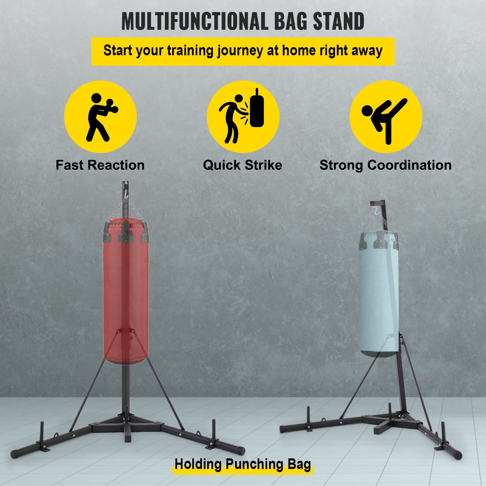 Foldable Heavy Duty Boxing Punching Bag Stand Steel